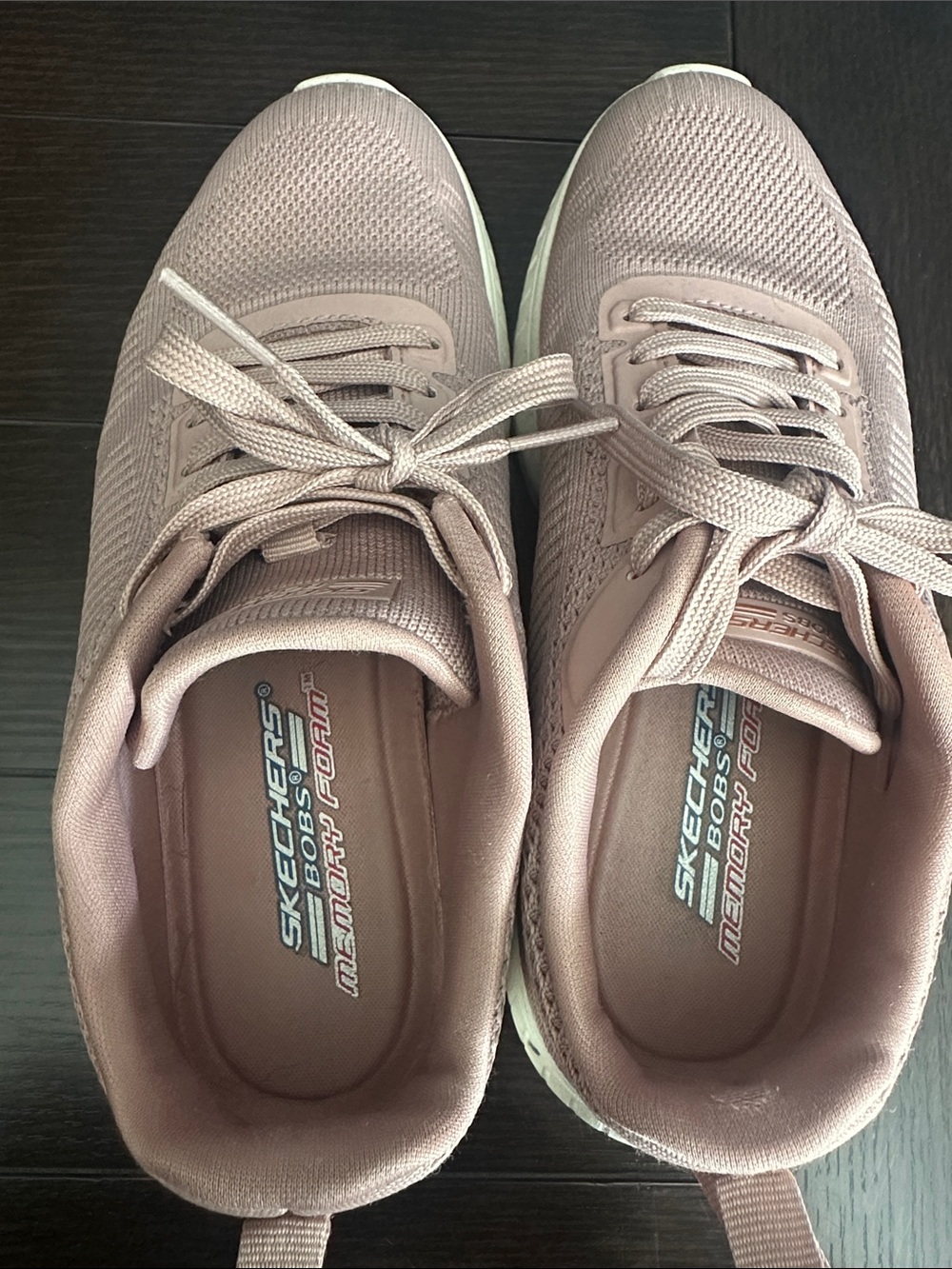 Women’s Light Pink Knit Lace-Up Sneakers size 6.5 - Picture 6 of 9